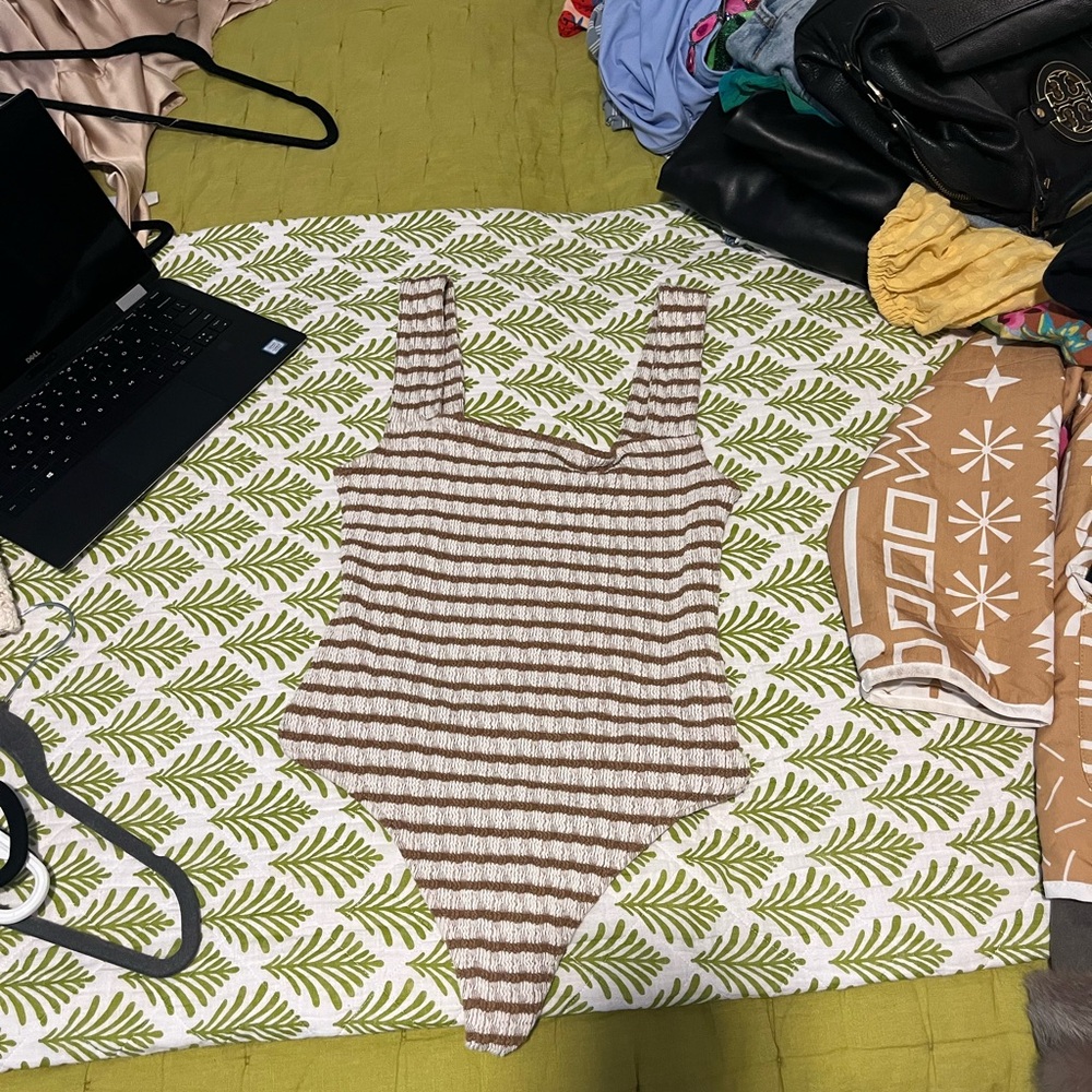 Show Me Your MuMu Brown and White Kids Bodysuit